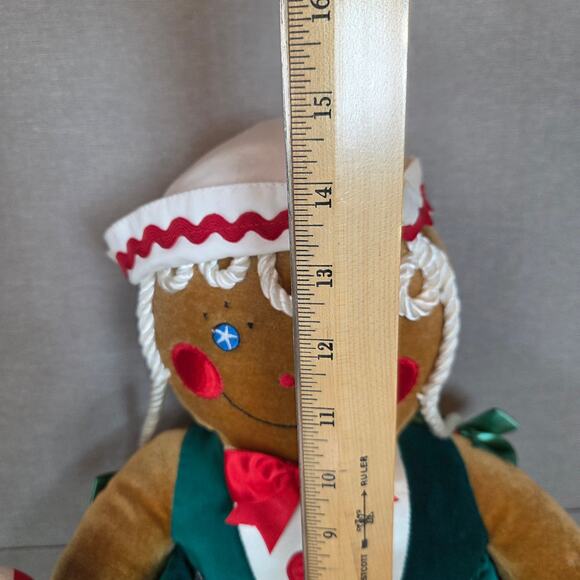 1990 Target Gingerbread Girl Plush Doll w/ Candy Cane 22" Commonwealth Toy - Picture 8 of 10